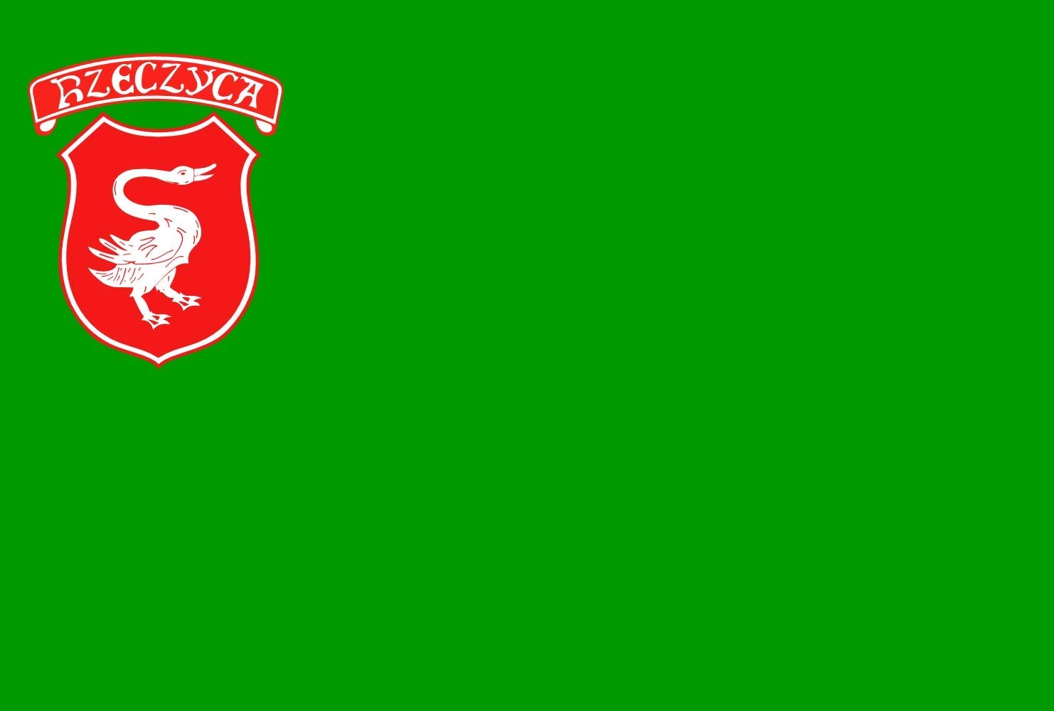 Drapeau XL gmina Rzeczyca pavillon Rzeczyca commune Pologne emblème régional