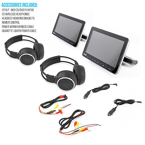 Pyle PLHRDVD90KT Universal Car Dual Headrest Monitor thumb #6