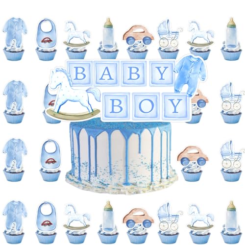 A Sweet Baby Cowboy Cupcake Toppers