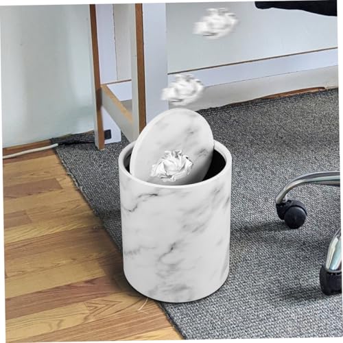 Caneca de basura rectangular sin tapa color blanco miniatura 6