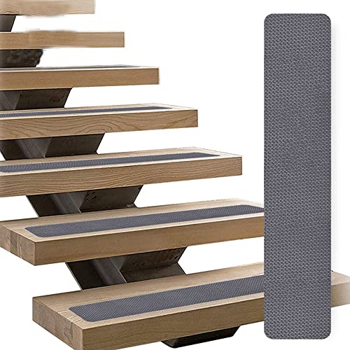 ZHome 1 bande de sécurité antidérapante et lumineuse pour escaliers d'intérieur ou d'extérieur - 10,2 x 61 cm - Pour salle de bain, cuisine, escaliers - Gris Cover