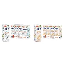 ALPRO SENZA ZUCCHERI, Bevanda al COCCO, 100% vegetale con vitamine B2, B12 e D (8 confezioni x 1 Litro) & SENZA ZUCCHERI, Bevanda alla MANDORLA, 100% vegetale con vitamine B2, B12 e D