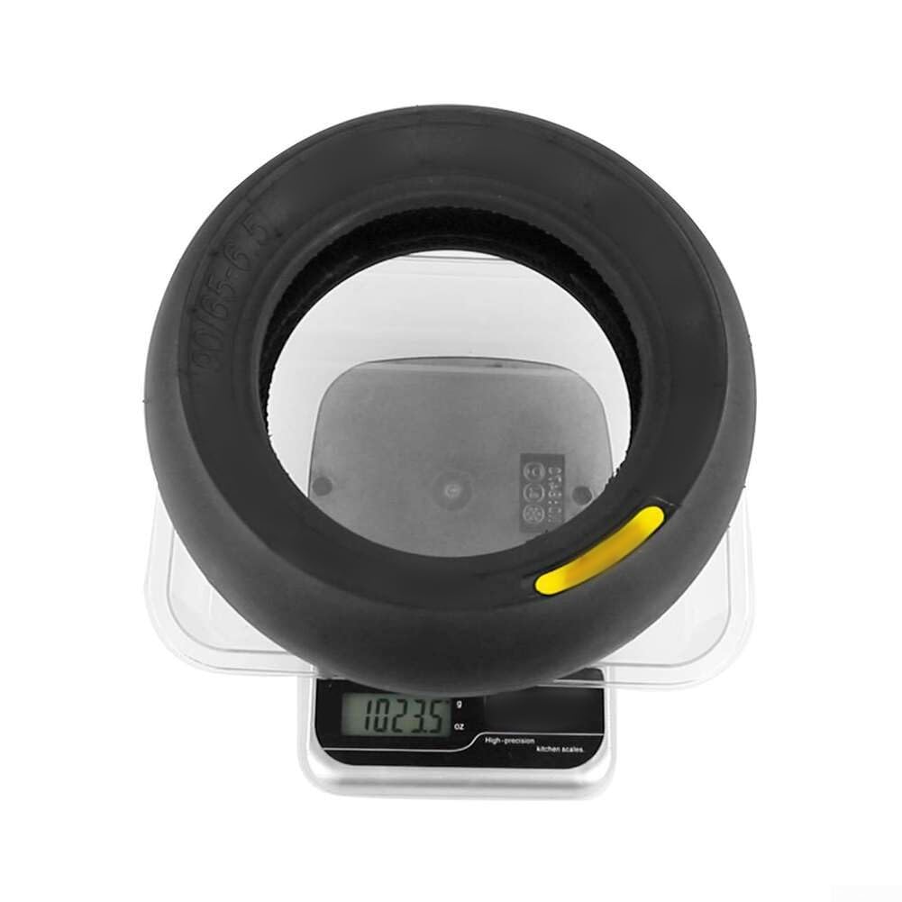Pneu semi-lisse sans chambre à air 90/65-6,5 Racing Slick Caoutchouc antidérapant facile à installer pour trottinette électrique (Ulip90/65-6.5 noir)