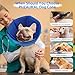PUZAUKAL Dog Cone Collar - Soft Elizabethan Collar for Dogs After Surgery, Comfy Cone for Dogs to Stop Licking, Adjustable Dog Cone Alternative for Wound Healing (Navy M)