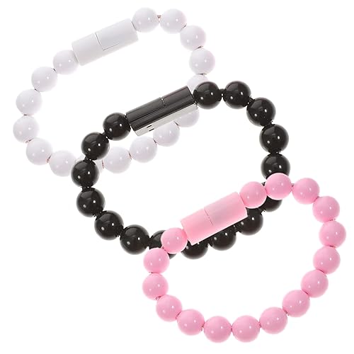 3 Uds. Línea de Datos Portátil Cargador de Teléfono Cables de Carga Cargador Portátil de Viaje USB C Pulsera Cable de Carga Cargadores Portátiles