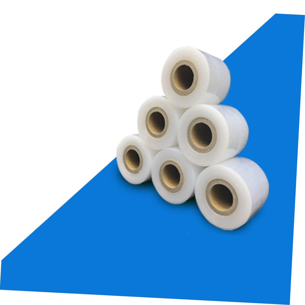 GRIRIW 4pcs Pe Wire Film Stretch Wrap Film for Moving Packing for Pallets (5x14000cm)