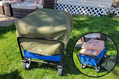 UpBloom - Wagon Liner & Cover Patent Pending - Heavy Duty Water Resistant Repellent Distressed Fabric with Easy Unloading Handles - Fits Most Utility Carts/Collapsible Wheelbarrow Styles (Large) by UpBloom - Image 7