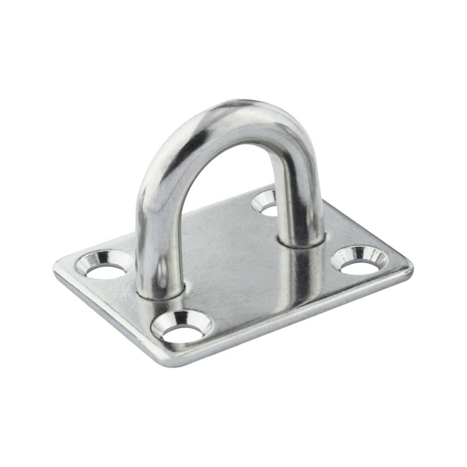 Yxinaer 8Mm Stainless Steel Eye Plate 1Pc 316 Stainless Steel Square Pad Eye Plate Hook 5Mm/6Mm/ Hanger Heavy Duty Ceiling Wall Boating Yacht Shade Sailing Marine(8Mm)