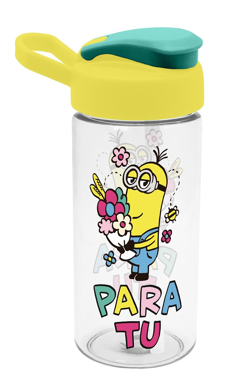 Gedalabels Minions Bellospring Drinking Bottle, 480 ml, Tritan, Multi-Coloured