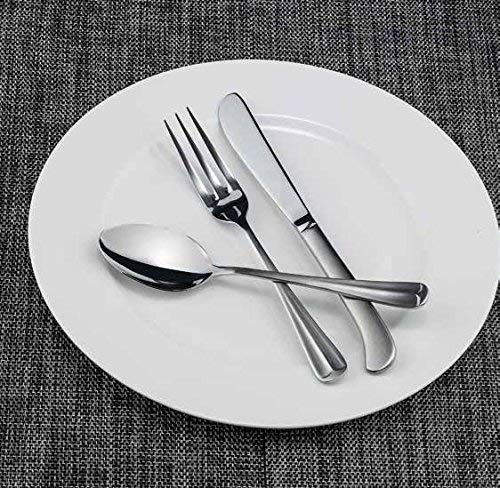 Winco Lafayette 3 Dozen Flatware Set, Extra Heavy 18-0 Stainless Steel Classic Old-Fashioned Dinner Spoons (Dozen Pack), Dinner Forks (Dozen Pack) and Dinner Knives (Dozen Pack), 36-Piece Set