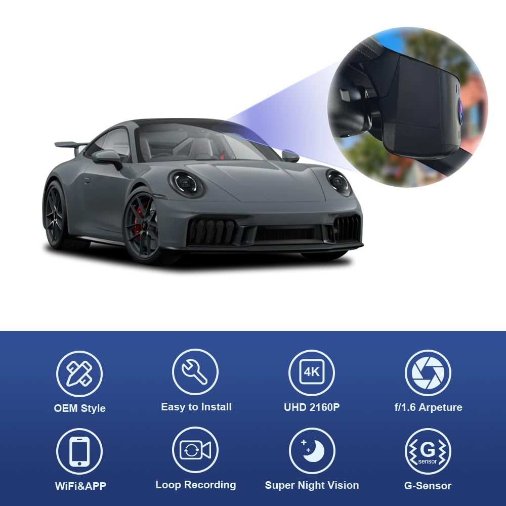 Amazon.co.jp: Fitcamx ドライブレコーダー ポルシェ 911専用(HD2-1188
