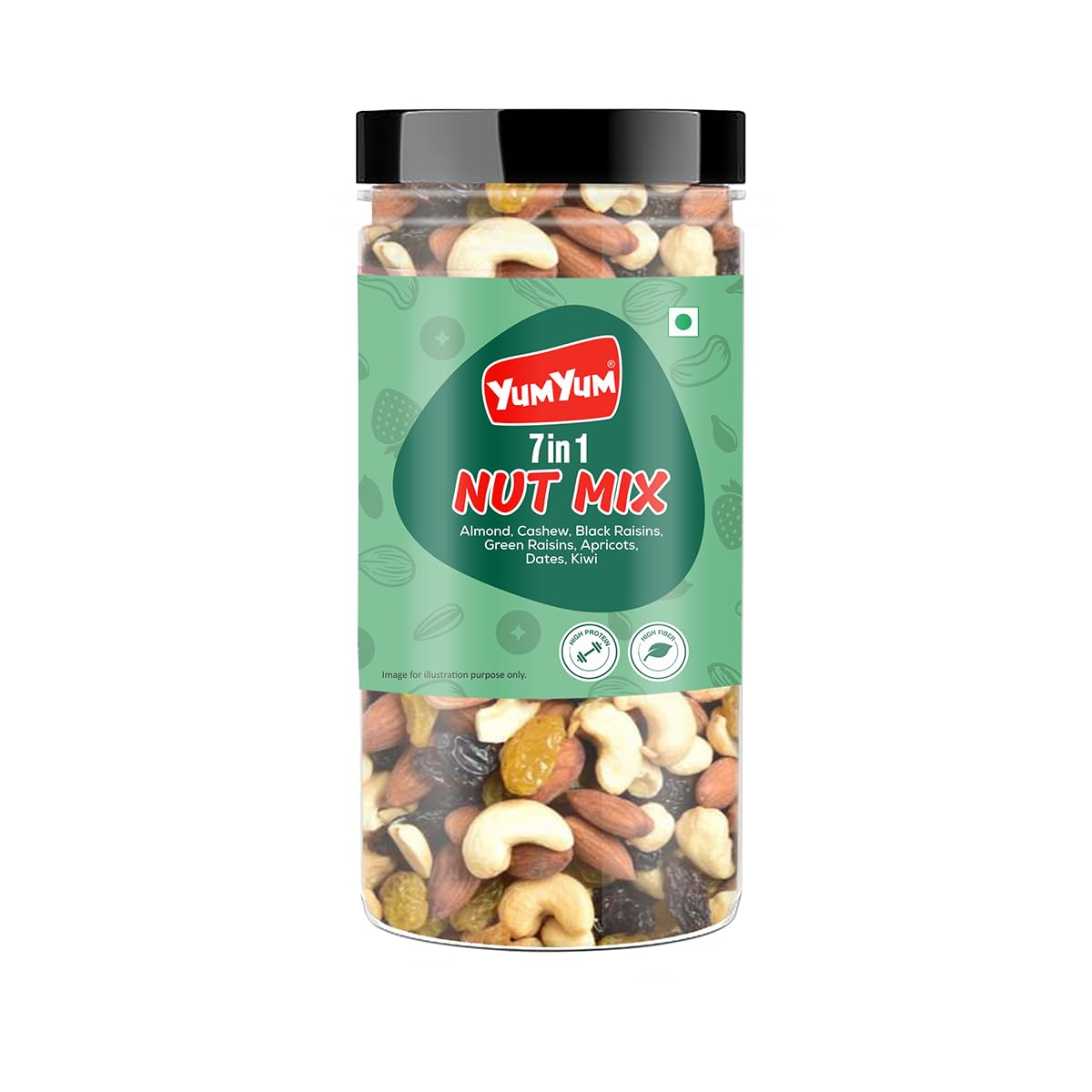 Yum Yum Healthy 7 in 1 Nutmix 500g Jar, Almonds, Cashews, Black Raisins, Green Raisins, Apricot, Dates & Kiwi (B0D7YV5MTX) Amazon Price History, Amazon Price Tracker