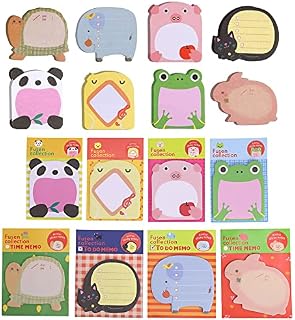 40 Pcs Cute Animals Sticky Notes Cute Sticky Notes Set,Refrigerator Sticky Notes, for The Fridge, Office Notes for School, Office Memo, Party Bags Filler, Student Kids Gifts (8 Styles)