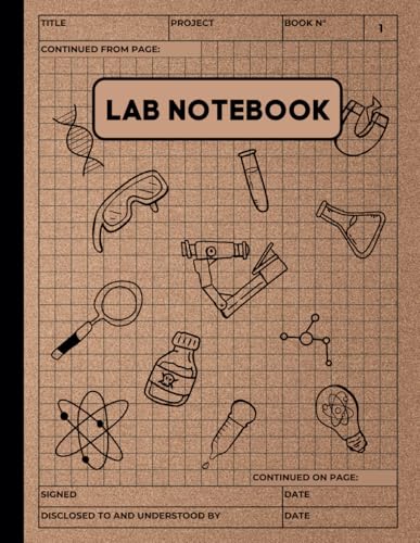 Lab Notebook: Quad Ruled Science Laboratory Book | 120 Numbered Grid Pages with Table of Contents | Ideal for Organic Chemistry, Physics, and Biology Students | Size 8.5x11. image 2