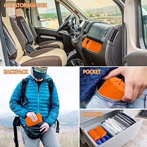 AKOFIC Survival Sleeping Bag, 2 Pack Emergency Sleeping Bag Bivvy Bag, Reusable Portable Emergency Rescue Blanket Lightweight Waterproof Portable Thermal Bivy Sack for Outdoor Hiking Camping, Orange
