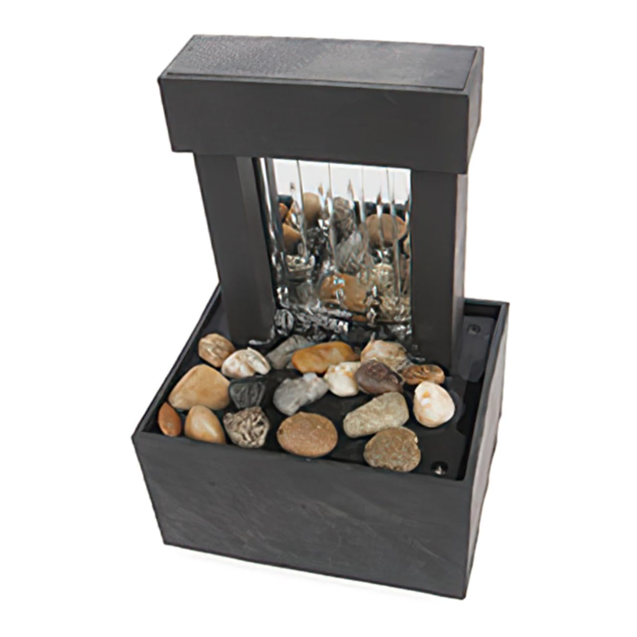 Fontaine à eau de table silencieuse avec galets naturels déco bien-être