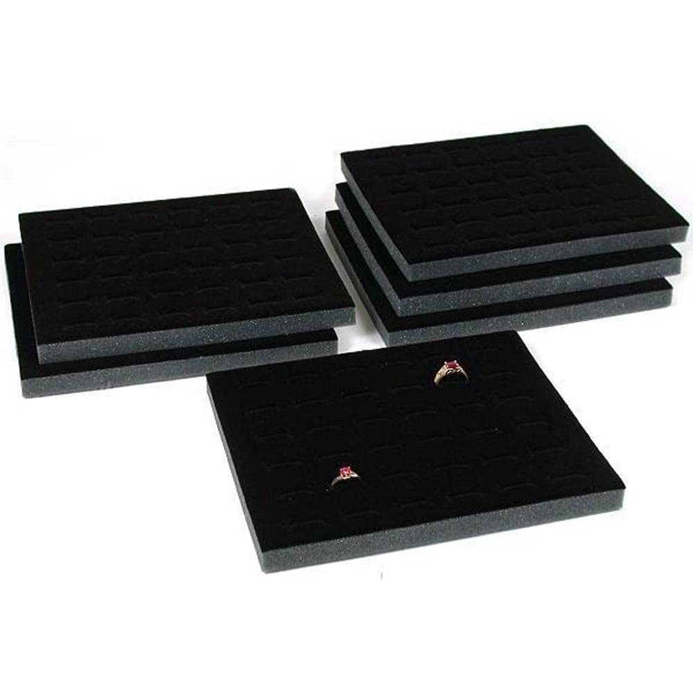 Rangement 36 bague slot plateau noir showcase ecran insert de voyage