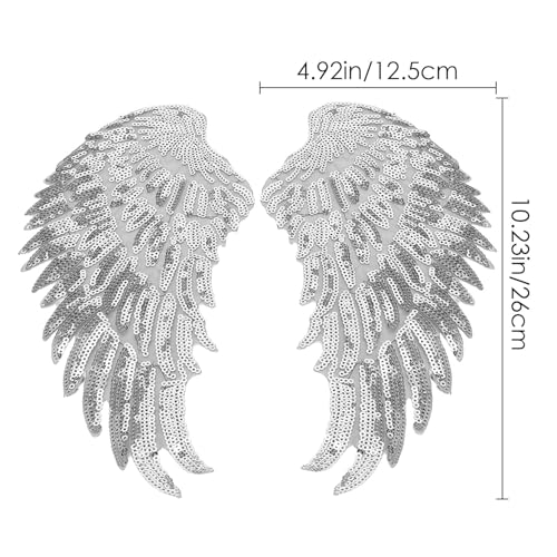 Ailes d'ange pailletées broderie haut de gamme pour customisation de vêtements - 3