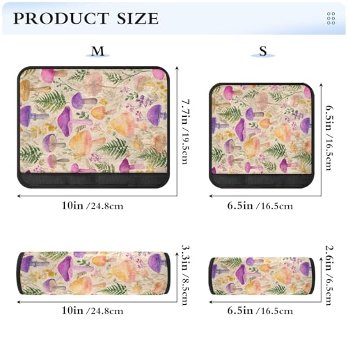 Image of 2 Pack Seatbelt Covers Seat Belt Cover Pad for Adults Boys Girls Car Seat Strap Covers Pads Cushion Universal Shoulder Strap Pad Protector for Backpack Camera Bag 6.5 Inch Mushroom Colorful Pattern