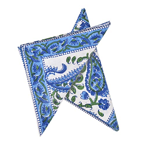 Image of BLOCKS OF INDIA Hand Block Print Cotton Table Napkin (Color 2)