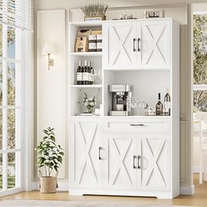 Hostack71tallkitchenpantrystoragecabinetfarmhousefoodpantrycabinetwithmicrowavestandbarndoorskitchenhutchcabinetwithlargedrawerandshelvesfordiningroom Urban Country Home Decor Hostack 71 tall kitchen pantry storage cabinet farmhouse food pantry cabinet with microwave stand barn doors kitchen hutch cabinet with large drawer and shelves for dining room urban country home decor