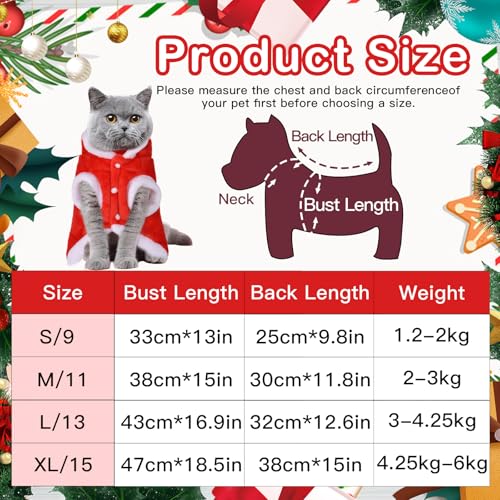 Hunde Weihnachtskostüm, Hundekostüm Weihnachten, Christbaum Hundemantel für Kleine Mittel Große Hundebekleidung Weihnachtsmütze, Weihnachtsbaum Kostüm für Hunde, Weihnachtspullover Haustier Hoodie