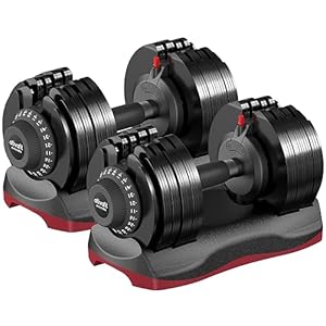 Ativafit 27.5/66/88LBS Pair Adjustable Dumbbell Set with Anti-slip Handle 12 In 1 Quick Dial Adjustment Weights With Safety Locking Button Space Saving Strength Training for Full Body Home Gym Workout