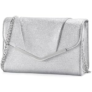 Clutch Damen, Mode Handtasche Umhängetasche Schultertasche ELegant Leder Wristlet Clutch Crossbody für Hochzeit Freizeit Party