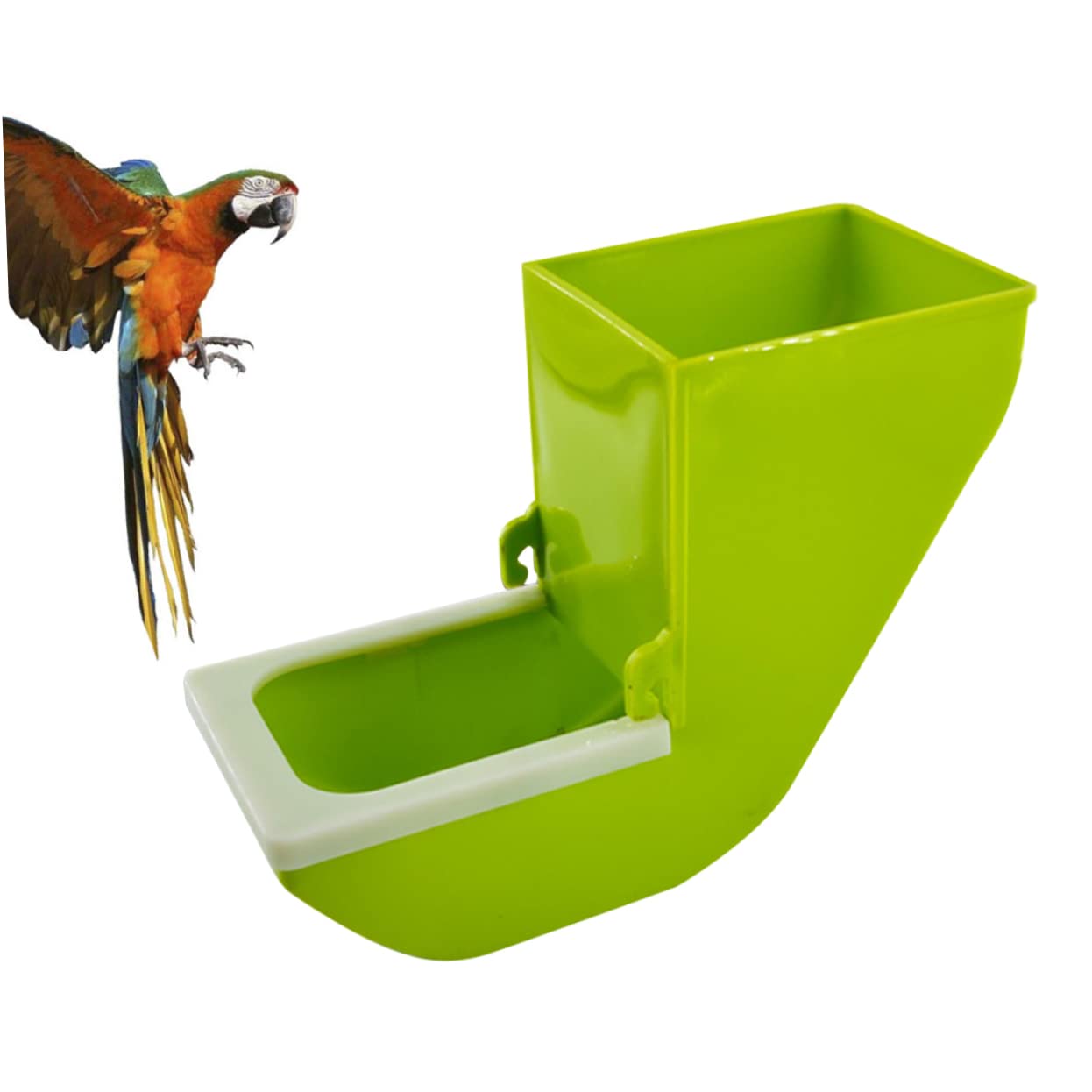 BESPORTBLE 4pezzi Mangiatoia Per Pappagalli Con Supporto Sospeso Contenitore Per Cibo e Accessorio Per Gabbie Di Uccelli Facile Da Installare e Rimuovere