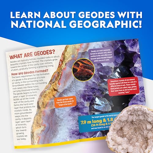 Image of National Geographic Gigantic Geode Kit - Break Open a Huge Geode with Crystals Inside, Earth Science Kit for Kids, Fun Geology Activity, Rock and Mineral Gift for Boys and Girls