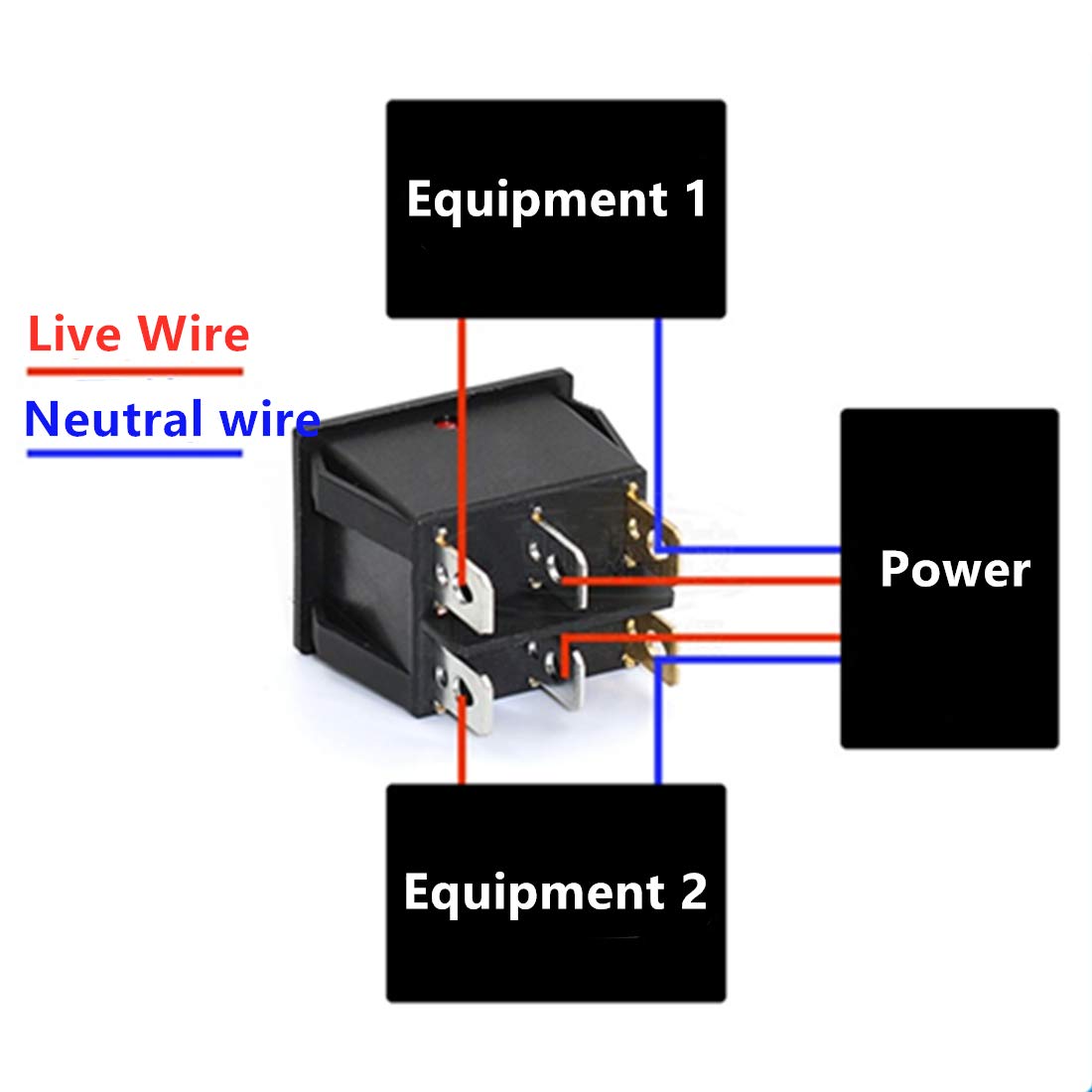 Amazon.com: Oiyagai 5 Pack KCD4 Rocker Switch, 250V 16A ON/Off