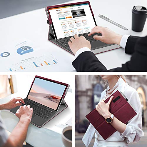 Fintie Protective Case For Microsoft Surface Go 3 2021 / Surface Go 2 2020 / Surface Go 2018 - Multi-Angle Portfolio Business Cover With Pocket, Compatible With Type Cover Keyboard (Burgundy) #TOP7