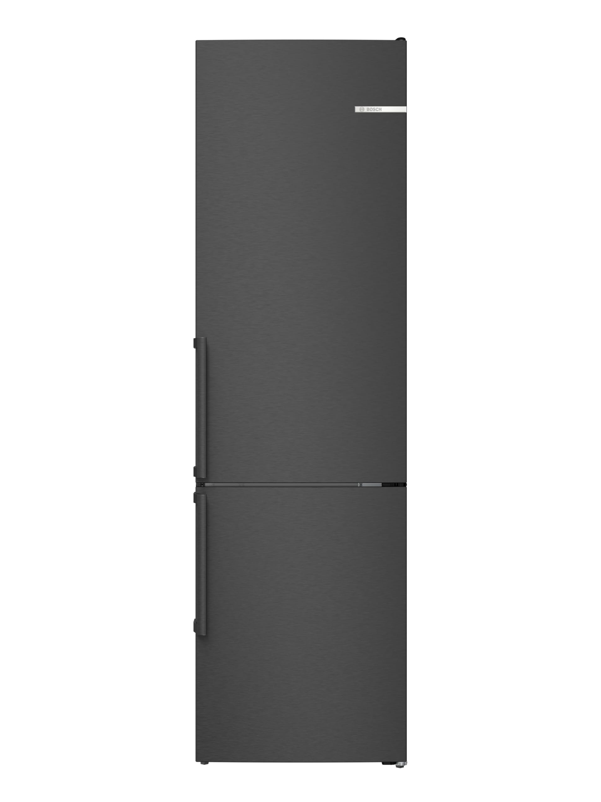 Bosch Serie 4 Freistehende Kühl-Gefrier-Kombination 203 x 60 cm KGN39VXAU | NoFrost nie wieder abtauen, edles Black Inox Design, XXL 363 l Volumen, VitaFresh Frischesystem, extrem leise 29 dB