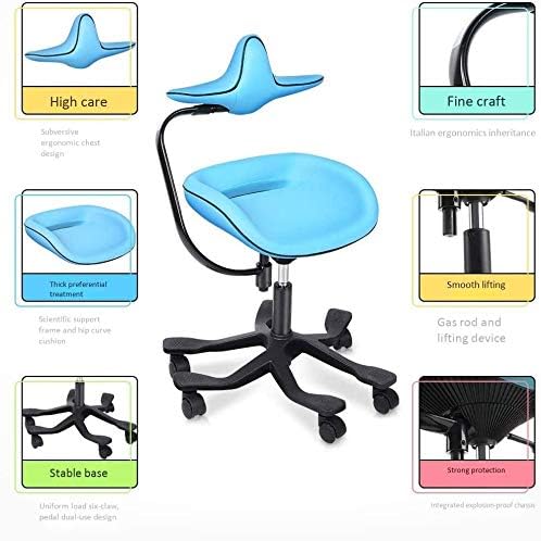 Miniatura 4 de Silla ergonómica, taburete ajustable para el hogar y la oficina, mejora tu postura con un asiento en ángulo, cojines gruesos y cómodos (negro -