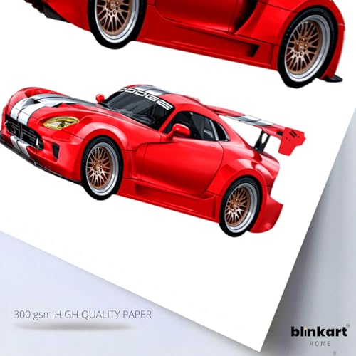 Image of BLINKART Dodge Viper ACRCar Posters Sticker Gift Items for Boys Room Wall Decor || Comes with Double-Sided Tape|| Decoration Bedroom Living Room Office Studio Decor | 12x18 In (A3) - CAR-287