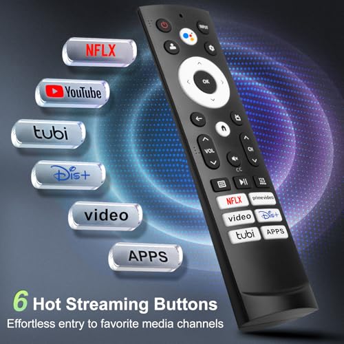 Image of Only for Hisense Google Smart TV Voice Remote Replacement 4K QLED UHD Mini-LED Quantum ULED Series Remotes Control - 1 Year Warranty