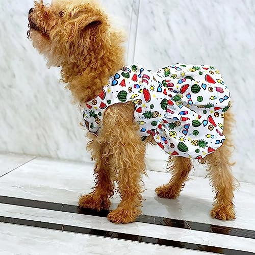 Jcdudoi Fruit Dog Clothes For Small Dogs Girl，Cute Dog Dresses，Holiday Festival Christmas New Year Dog Dress，Pet Clothes Dog Apparel Fancy Clothing (Fruit, Large) #TOP3