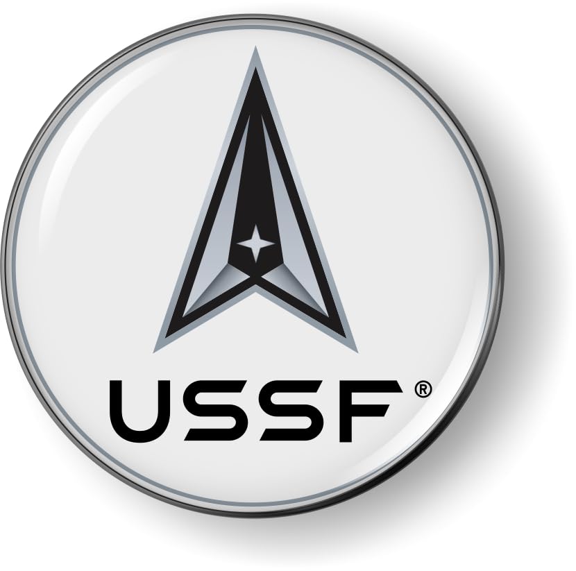 Image of BestLicensePlateFrames - The Space Force Delta USSF 3D Domed CAR Emblem Badge Sticker Flexible - Official USAF and USSF Licensed Product
