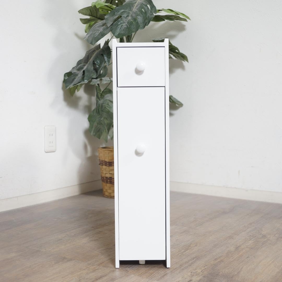 【新品】スリムトイレラック　省スペース　キャスター付き　アウトレット RASIK ラック 幅43cm トイレ 収納 キャスター付き コンパクト
