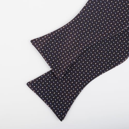 Image of Alizeal Mens 2pcs Solid Self-tied Bow Tie Set | Alizeal Mens 2pcs Self-tied Solid /Animal Bow Tie and Pocket Square Set Perfect for Wedding Business Formal Events