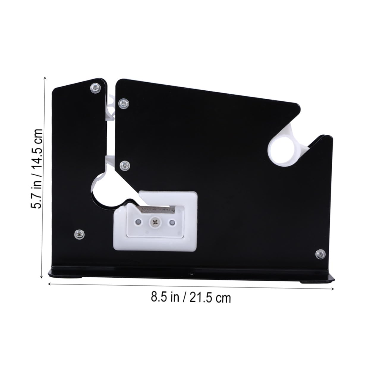 NUOBESTY Dévidoir De Ruban Cône De Robuste Inoxydable Coupeur De Ruban Adhésif Couleur Noire Cône De En Acier Avec Trimmer Distributeur De Ruban Adhésif Pour Sceller Le Cou