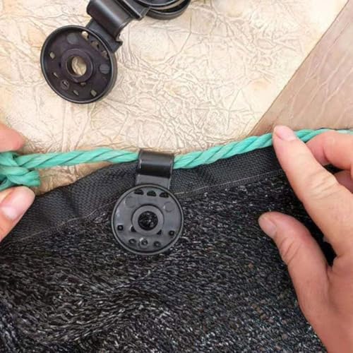 25 Stück schwarze Schattenstoff-Clips für Sonnenschutznetz, robuste Verschlussklammern, Kunststoff-Clips für Vogelnetz, Gartennetz, Pflanzenstützstrukturen