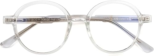 SOPHILY Gafas redondas de bloqueo de luz azul para hombres y mujeres, marco de gafas ópticas, lentes transparentes sin presripción