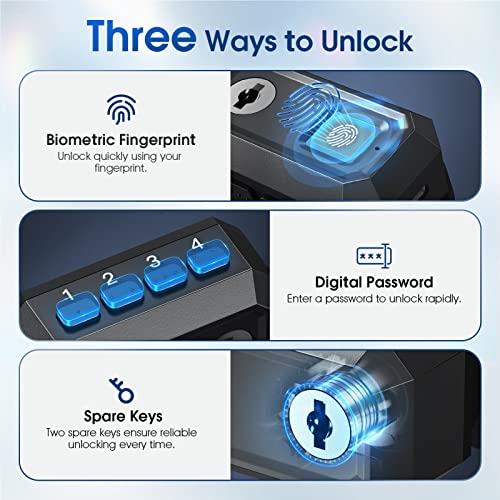 Onnais Defender Se Gun Trigger Lock For Pistols, Biometric Gun Lock For Rifles And Shotguns, Quick Release Gun Safe Lock With Fingerprint Key Pad, Firearms Safety Lock With Indoor Gun Racks And Stand #TOP2