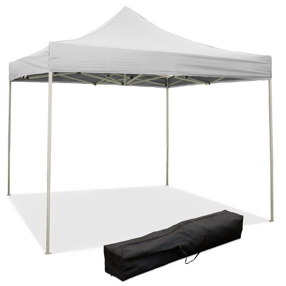 Evergreen Pavillon faltbar 2 x 2 m klappbar Tuch weiß aus PVC 100% wasserdicht 9009