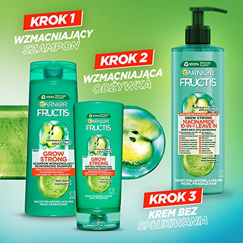 Garnier Fructis Grow Strong Hair Shampoo with Breaking Tension - Strengthens and Reduces Loss - 400ml - Image 5
