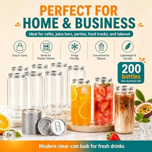 Latas sellables de plástico transparente con tapas pop-top premium 3