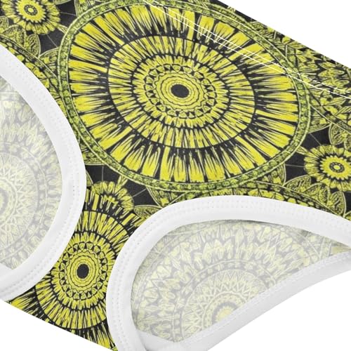 Cotton Toddler Girls Underwear Bright Circle Black Gold Textures Little Girl Panties Stylish Briefs Underpants 2t4