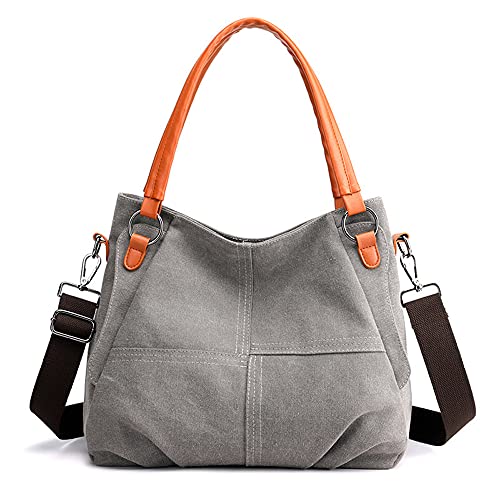 Sac à bandoulière en toile femme grande capacité idéal pour cours et bureau