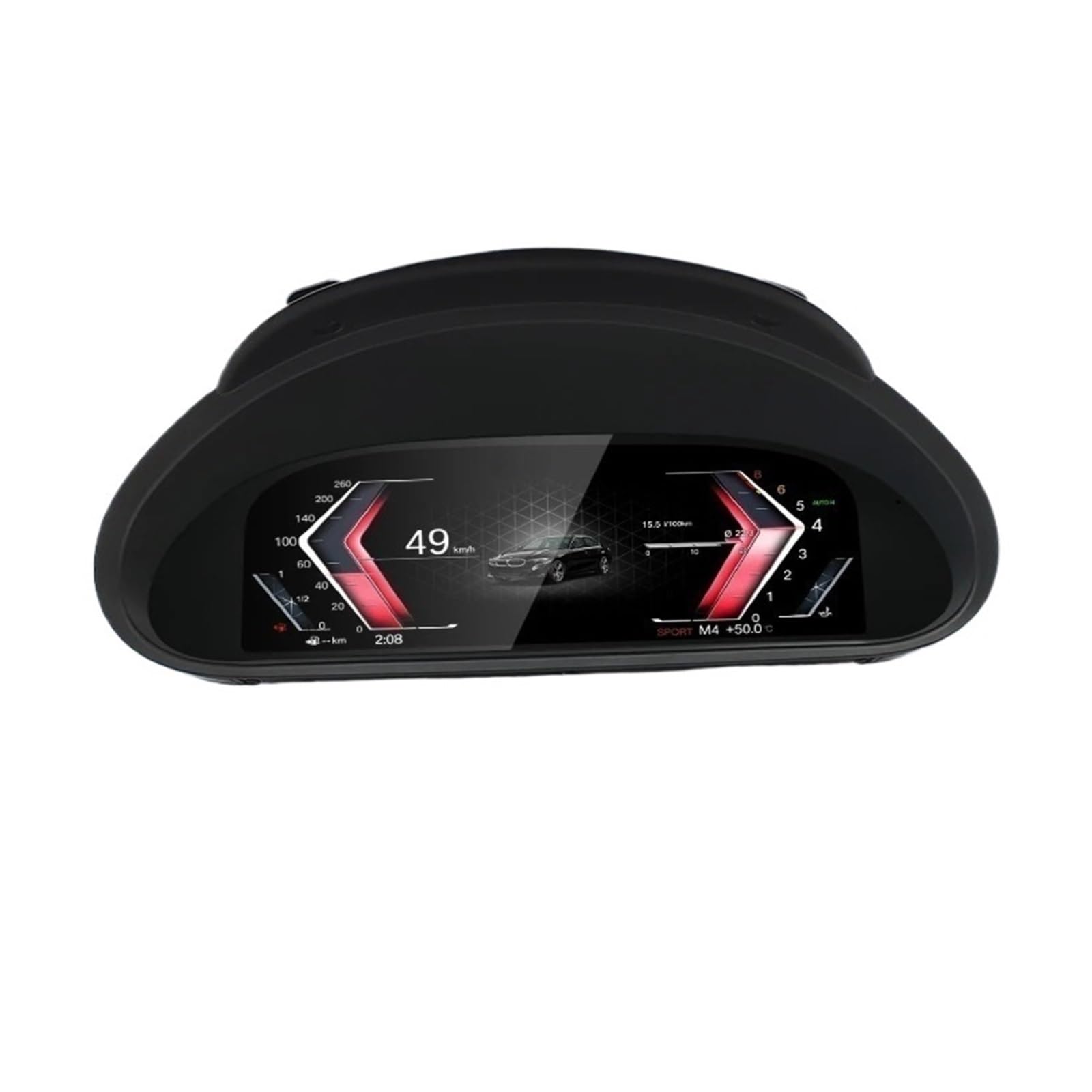 Tablero digital BMW E46 con interfaz dinámica LCD y personalización de esferas 8